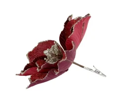 Chic Antique Kunstblumen & Kunstpflanzen-Fleur Blume mit Clips, Tannenbaumschmuck