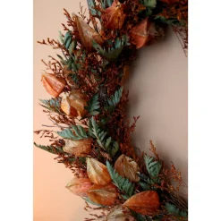 Chic Antique Weihnachtsdeko|Herbstdeko-Fleur Blumenkranz mit Physalis
