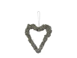 Chic Antique Kunstblumen & Kunstpflanzen|Weihnachtsdeko-Fleur Flechtenherz mit Aufhängung