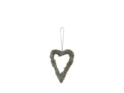 Chic Antique Kunstblumen & Kunstpflanzen|Weihnachtsdeko-Fleur Flechtenherz mit Aufhängung