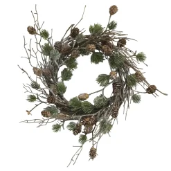 Chic Antique Weihnachtsdeko|Kunstblumen & Kunstpflanzen-Fleur Kranz aus Zedernholz mit Zapfen