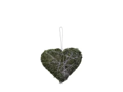 Chic Antique Kunstblumen & Kunstpflanzen|Weihnachtsdeko-Fleur Moosherz mit Aufhängung