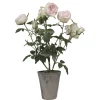 Chic Antique Kunstblumen & Kunstpflanzen-Fleur Rosenstrauch im Keramiktopf