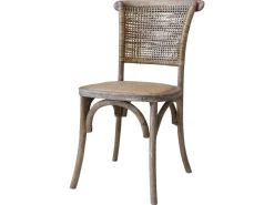 Chic Antique Stühle-Französischer Stuhl mit Geflechtsitz und Rücken