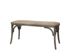 Chic Antique Bänke-Französische Sitzbank aus Rattan