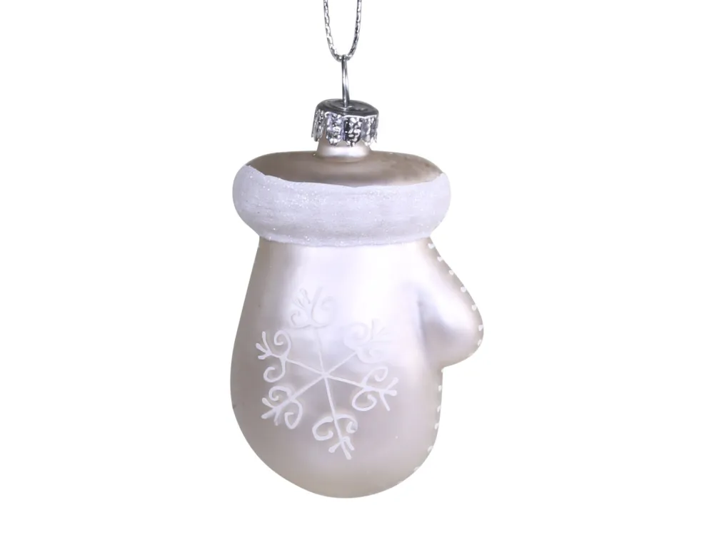 Chic Antique Weihnachtsdeko-Fäustling mit Glitzer zum Aufhängen