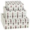 Chic Antique Weihnachtsdeko|Einpacken, Verpacken-Geschenkbox 3er-Set mit Nussknacker