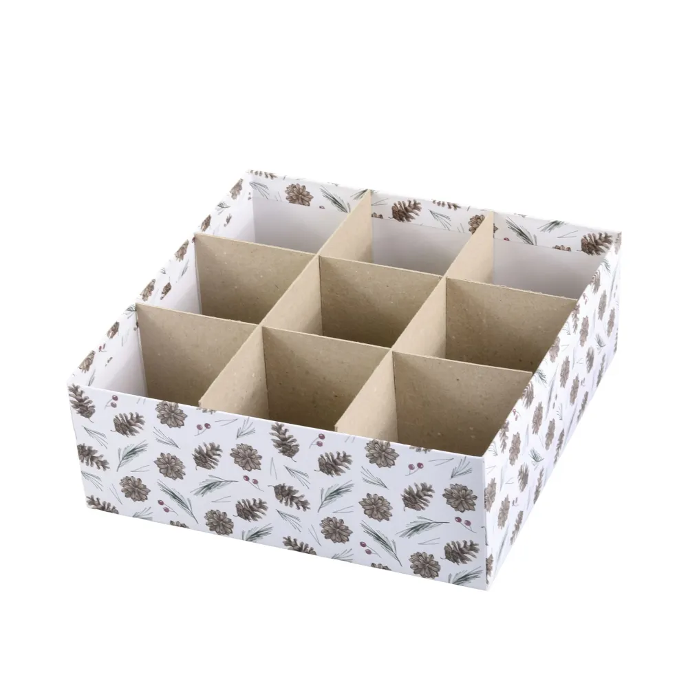 Chic Antique Weihnachtsdeko|Einpacken, Verpacken-Geschenkbox 3er-Set mit Zapfen