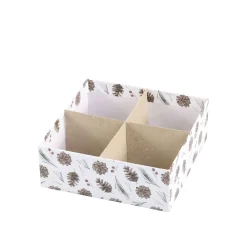 Chic Antique Weihnachtsdeko|Einpacken, Verpacken-Geschenkbox 3er-Set mit Zapfen