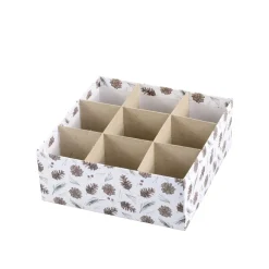 Chic Antique Weihnachtsdeko|Einpacken, Verpacken-Geschenkbox 3er-Set mit Zapfen