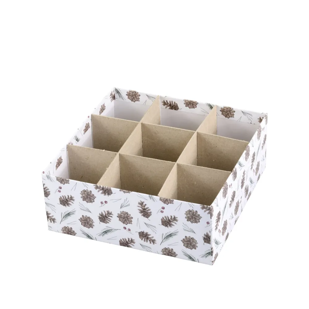 Chic Antique Weihnachtsdeko|Einpacken, Verpacken-Geschenkbox 3er-Set mit Zapfen