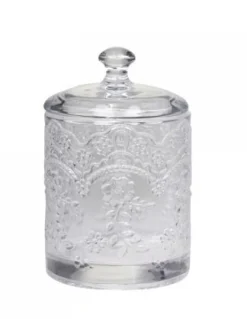 Chic Antique Vorratsdosen & Behälter|Vorratsgläser-Glas Behälter mit Muster und Deckel
