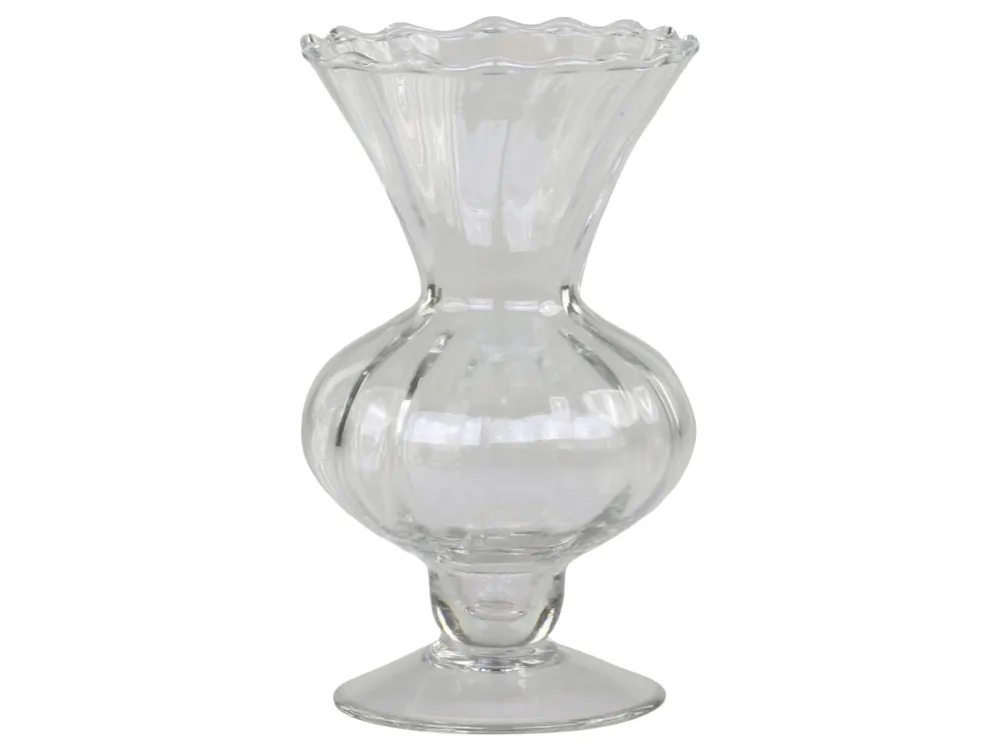 Chic Antique Vasen-Glasvase auf Fuß