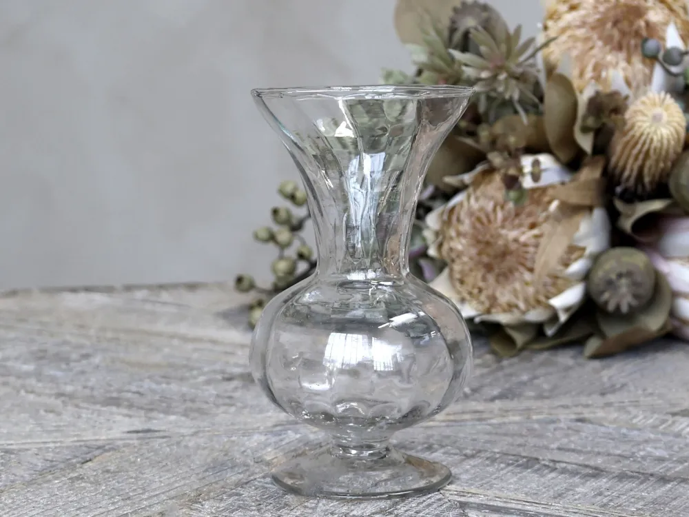Chic Antique Vasen-Glasvase auf Fuß