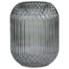 Chic Antique Vasen-Glasvase kariert mit Rillen