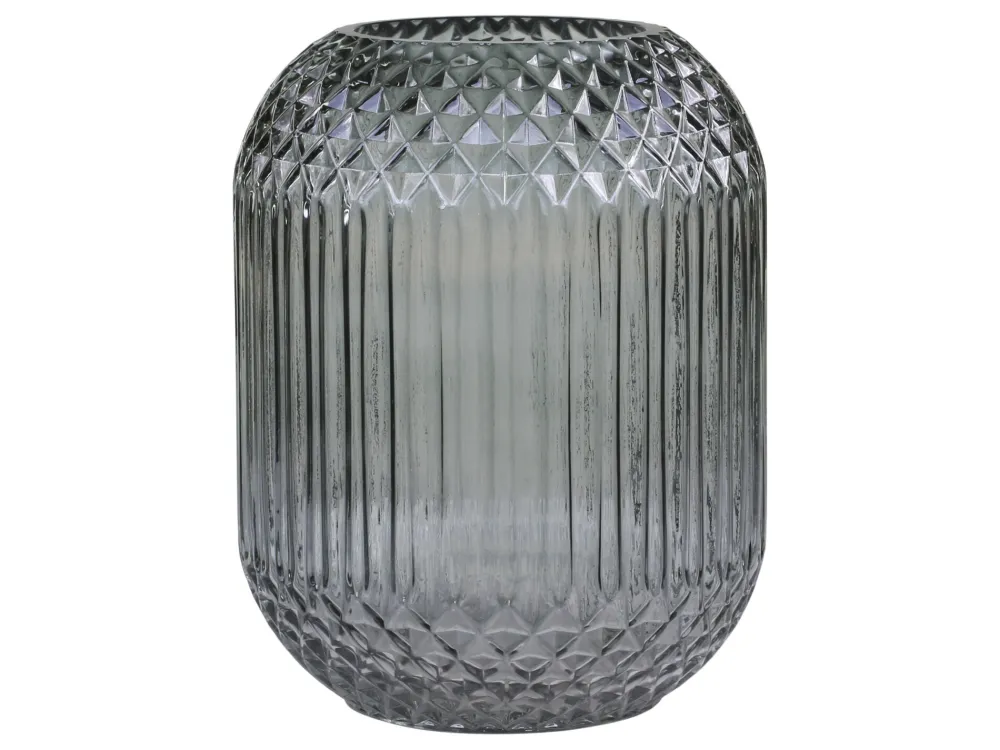 Chic Antique Vasen-Glasvase kariert mit Rillen