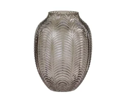 Chic Antique Vasen-Glasvase mit Blattmuster