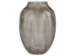 Chic Antique Vasen-Glasvase mit Blattmuster