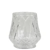 Chic Antique Vasen-Glasvase mit Diamantmuster