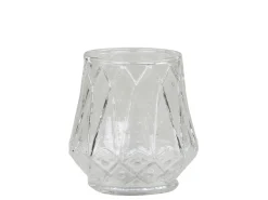 Chic Antique Vasen-Glasvase mit Diamantmuster