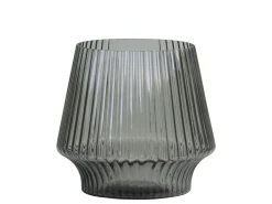 Chic Antique Vasen-Glasvase mit Rillen