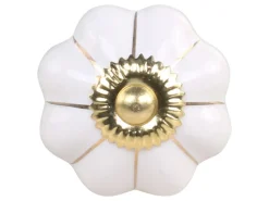 Chic Antique Griffe, Haken & Hakenleisten-Griff in Blumenform