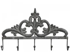 Chic Antique Griffe, Haken & Hakenleisten-Hakenleiste mit Dekor und 5 Haken