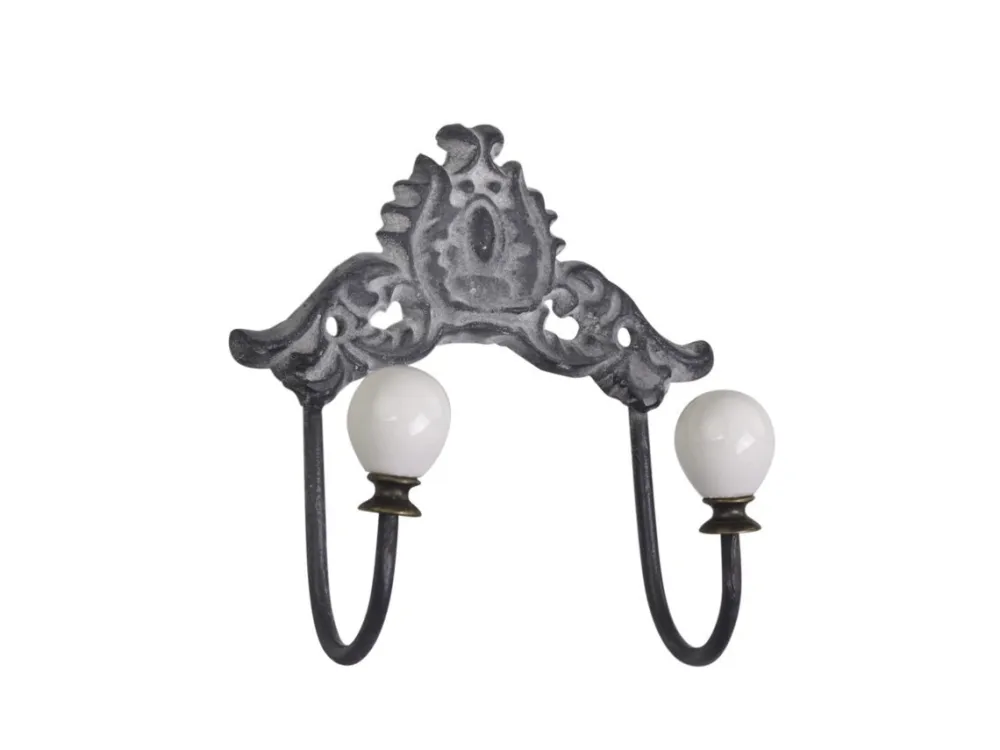 Chic Antique Garderoben|Griffe, Haken & Hakenleisten-Hakenleiste mit Porzellangriffen