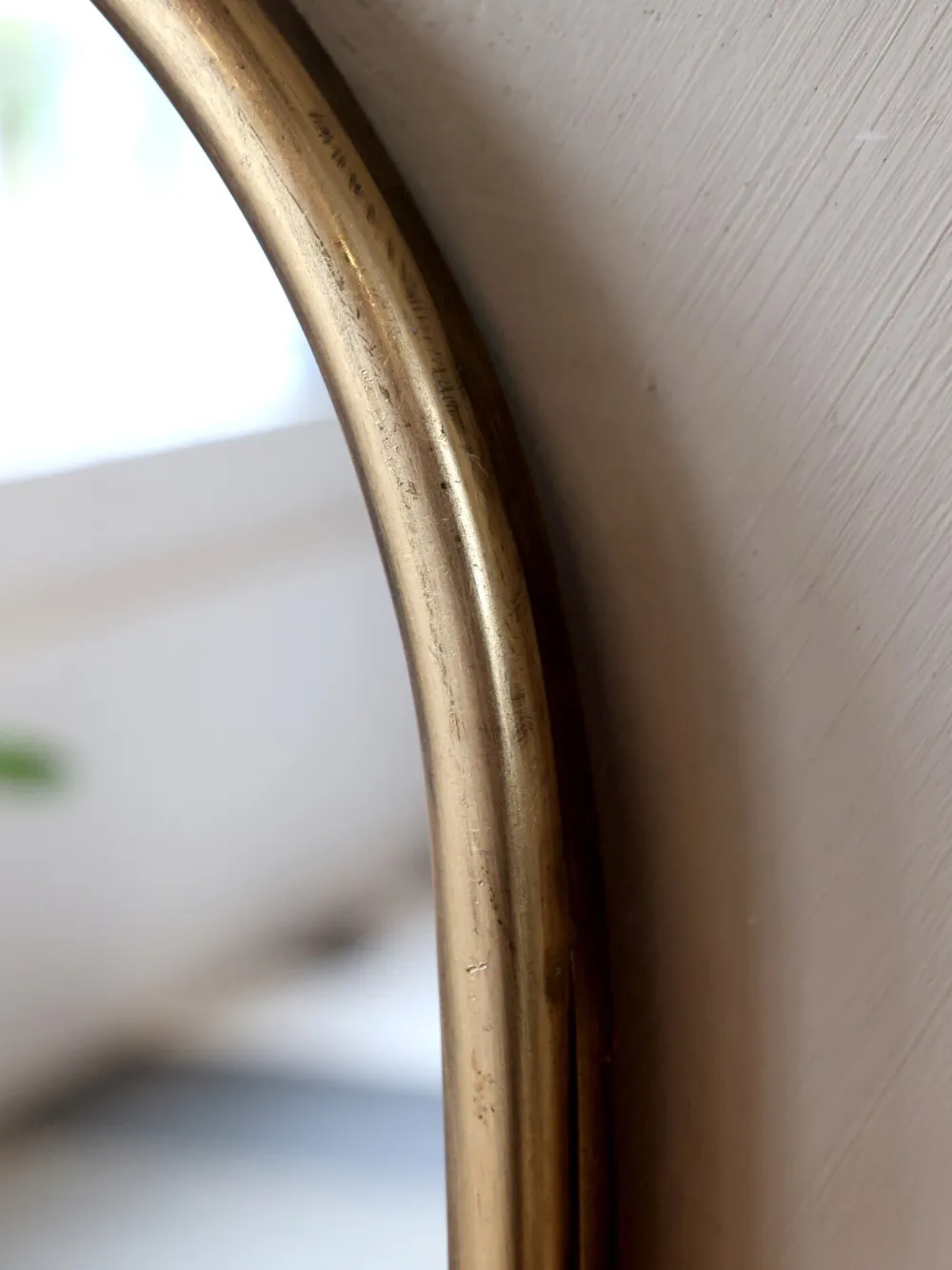 Chic Antique Spiegel-Halbrunder Spiegel mit Holz-Regal