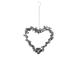 Chic Antique Teelichthalter|Weihnachtsdeko-Herzkranz Teelichthalter mit Aufhang