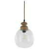Chic Antique Deckenlampen-Hängelampe, Lampe mit Holzzierhülse