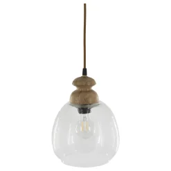 Chic Antique Deckenlampen-Hängelampe, Lampe mit Holzzierhülse