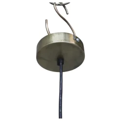 Chic Antique Deckenlampen-Hängelampe oval aus Rattangeflecht