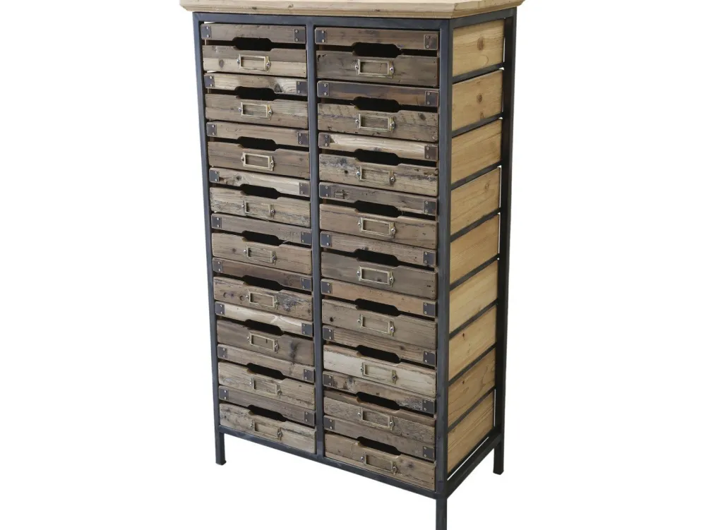 Chic Antique Kommoden-Holzkisten Kommode mit 16 Schubladen