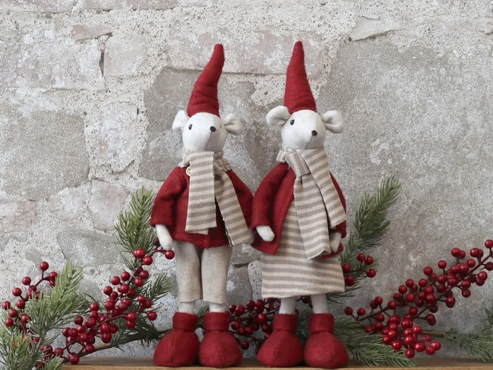Chic Antique Weihnachtsdeko|Deko-Objekte & Figuren-Julius & Juliane Weihnachtsmäuse