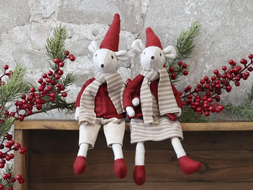Chic Antique Weihnachtsdeko|Deko-Objekte & Figuren-Julius & Juliane Weihnachtsmäuse