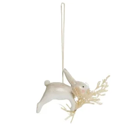 Chic Antique Oster-Deko-Kaninchen mit Blumen zum Aufhängen