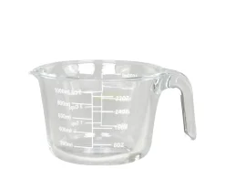 Chic Antique Küchenutensilien-Kanne aus Glas mit Messeinheiten