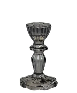 Chic Antique Kerzenhalter Für Stabkerzen-Kerzenständer aus Glas mit Spitzenkante