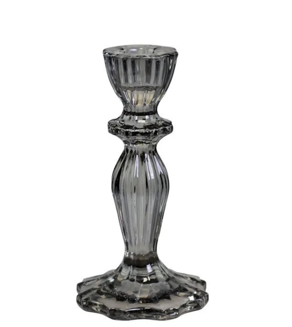 Chic Antique Kerzenhalter Für Stabkerzen-Kerzenständer aus Glas mit Spitzenkante