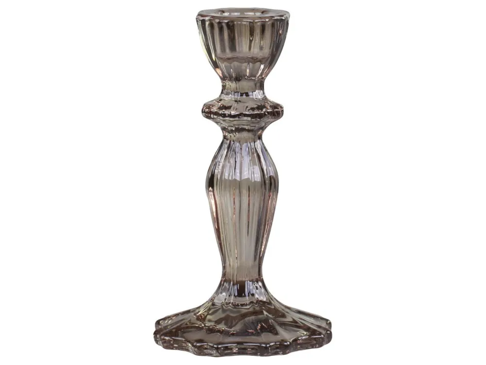Chic Antique Kerzenhalter Für Stabkerzen-Kerzenständer aus Glas mit Spitzenkante