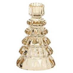 Chic Antique Weihnachtsdeko|Kerzenhalter Für Stabkerzen-Kerzenständer aus Glas für Stabkerzen