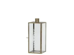 Chic Antique Weihnachtsdeko|Kerzenhalter Für Stabkerzen-Kerzenständer Glas und Metall mit Schliff