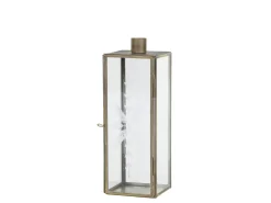 Chic Antique Weihnachtsdeko|Kerzenhalter Für Stabkerzen-Kerzenständer Glas und Metall mit Schliff