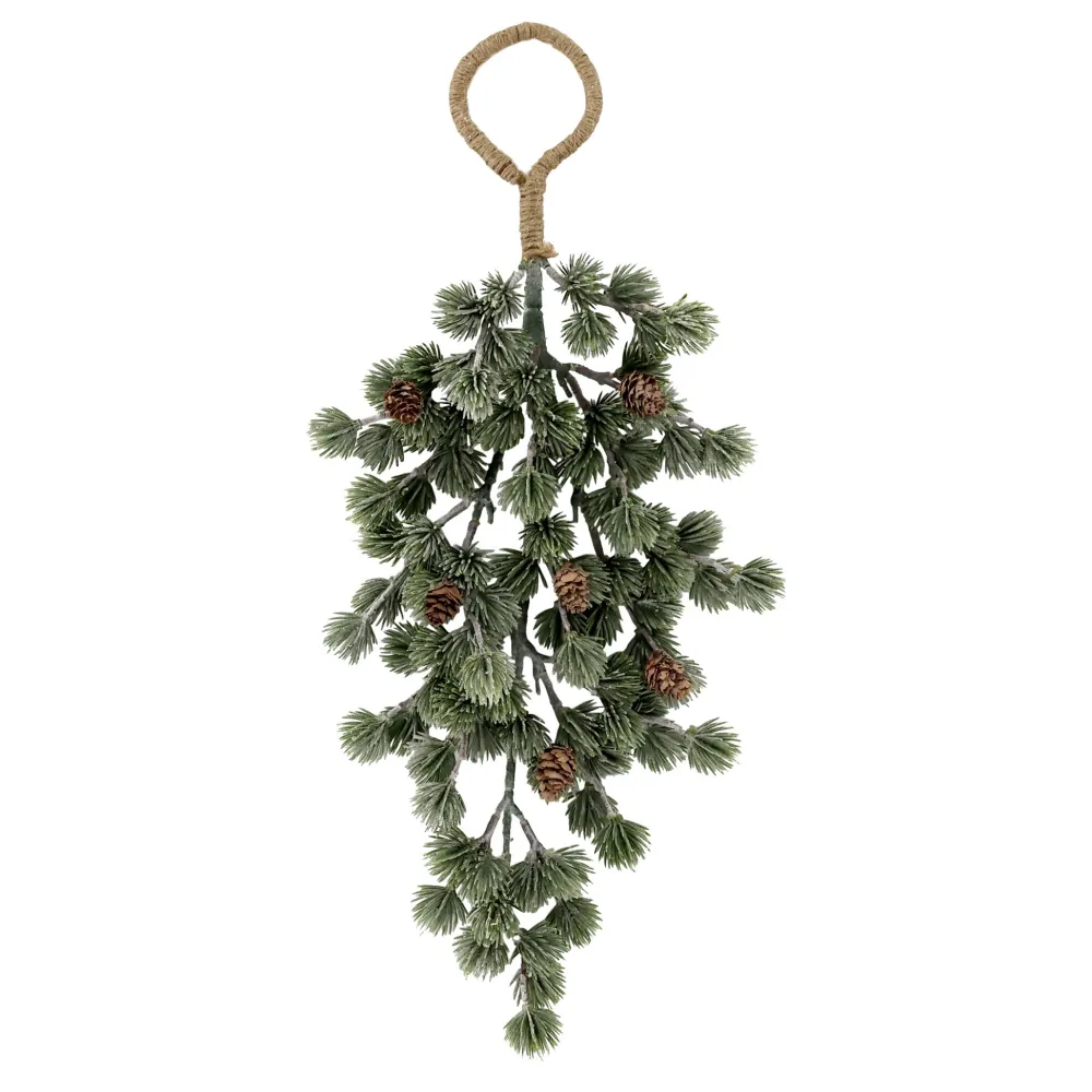 Chic Antique Kunstblumen & Kunstpflanzen|Weihnachtsdeko-Künstlicher Zedernbaumzweig mit Zapfen zum Aufhängen