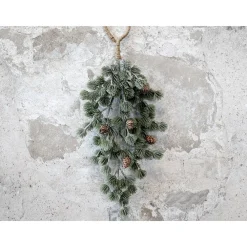 Chic Antique Kunstblumen & Kunstpflanzen|Weihnachtsdeko-Künstlicher Zedernbaumzweig mit Zapfen zum Aufhängen