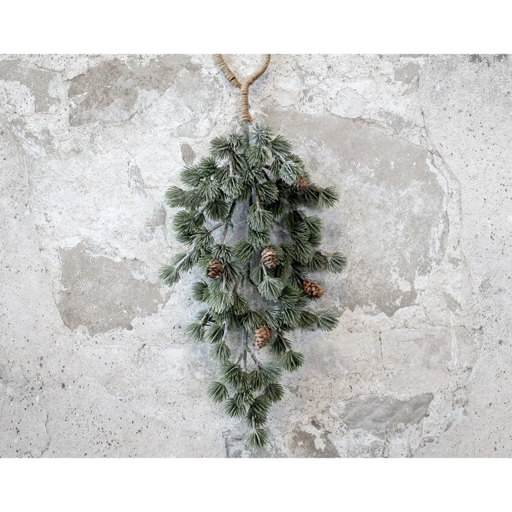 Chic Antique Kunstblumen & Kunstpflanzen|Weihnachtsdeko-Künstlicher Zedernbaumzweig mit Zapfen zum Aufhängen