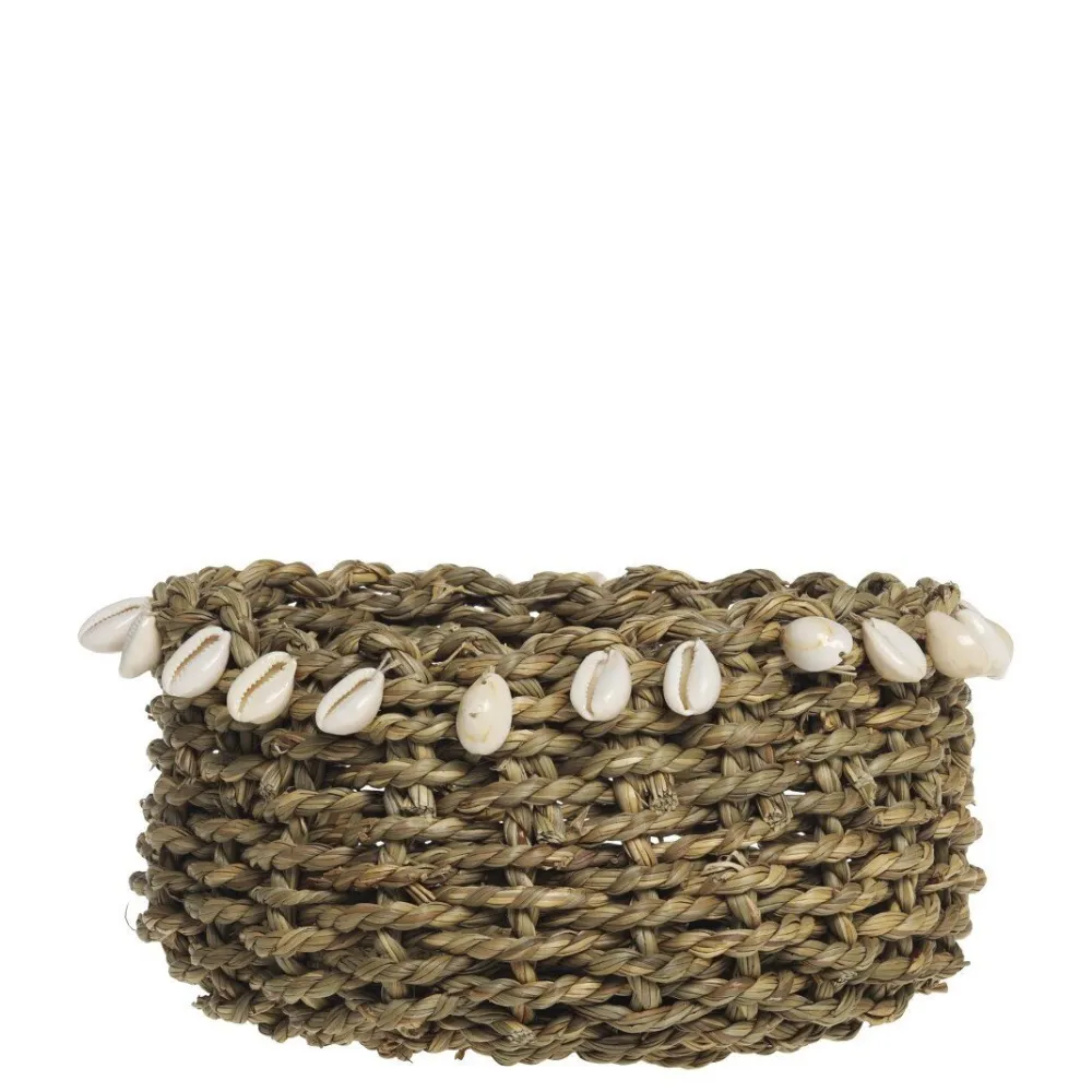 Chic Antique Körbe-Korb geflochten mit Muscheln
