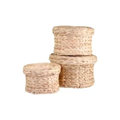 Chic Antique Körbe|Bad-Aufbewahrung-Korb mit Deckel 3er-Set