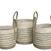 Chic Antique Körbe-Korbset aus getrocknetem Gras